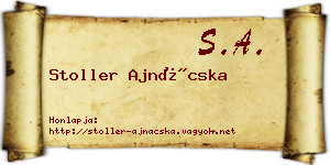 Stoller Ajnácska névjegykártya